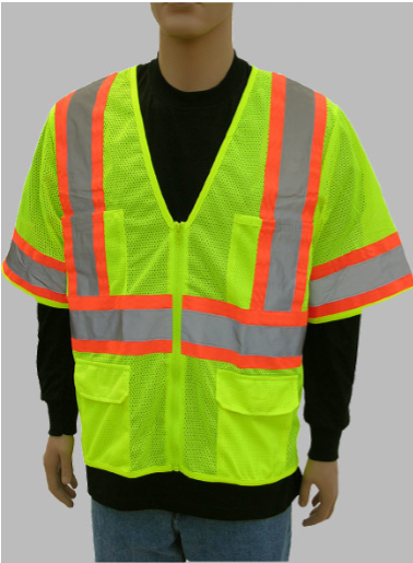 ANSI safety vest with long sleeve shirt